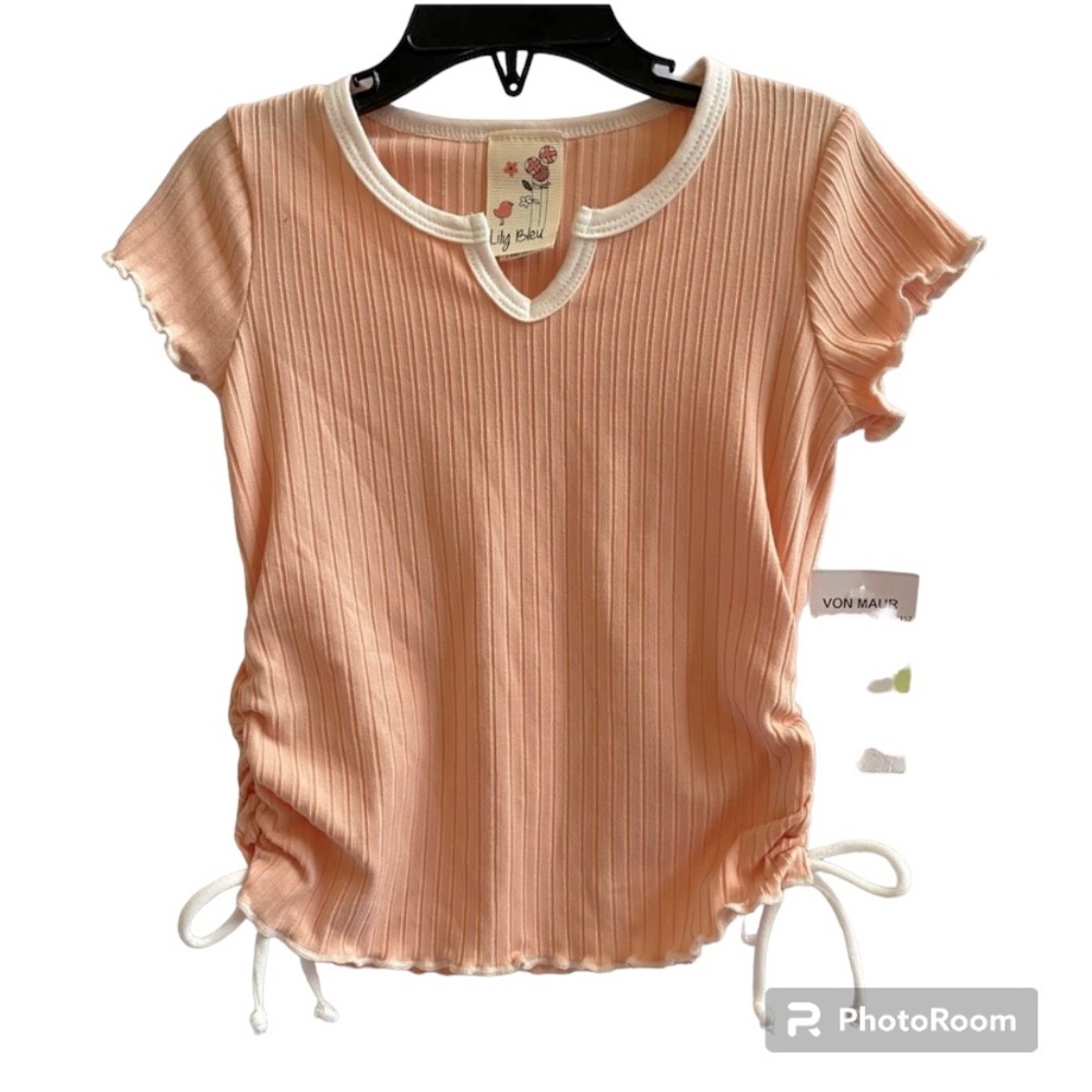 🆕Lilly Bleu Girls Blush Cinched Top Size 4T NWT